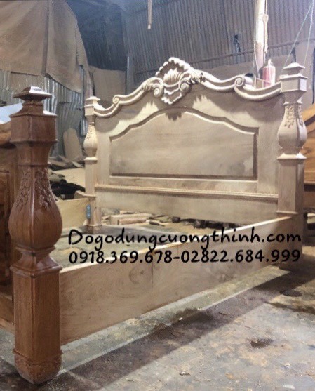 giường ngủ gõ đỏ hoàng gia